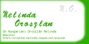 melinda oroszlan business card